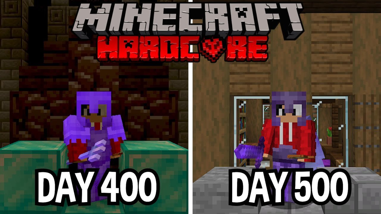 I Survived 500 Days In Hardcore Minecraft....