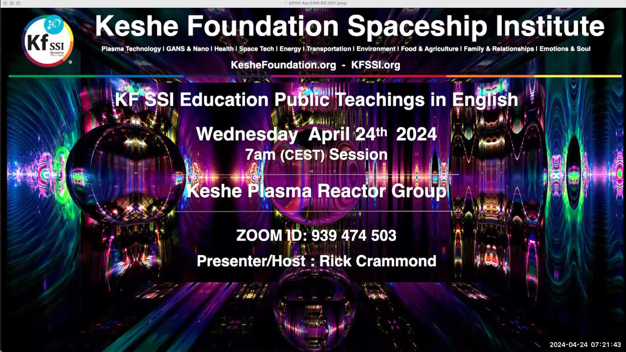 Keshe Plasma Reactor Group 2024-04-24-T1