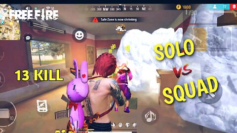 SOLO VS SQUAD !! MOBILE 📲 Galaxy a23 ' Best Highlights Gameplay In Garena Free Fire