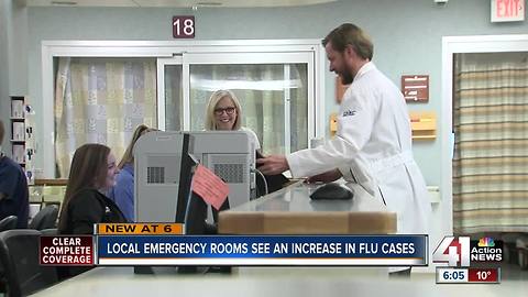 Local emergency rooms see an increase in flu cases