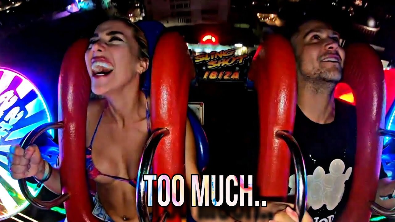 Slingshot ride Girls Reaction Best Reactions caught in camera