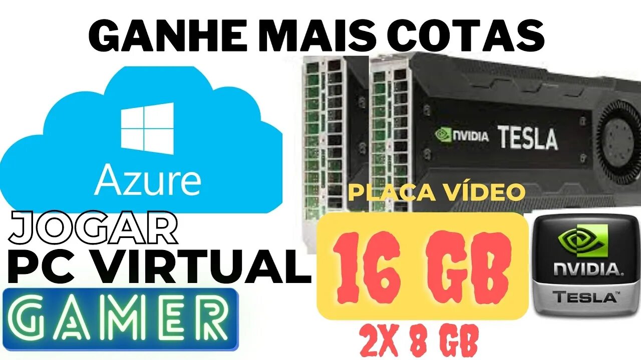 Como ganhar mais cota da Azure para montar PC Gamer Virtual com placa NVIDIA de 16Gb(2x8)! tutorial