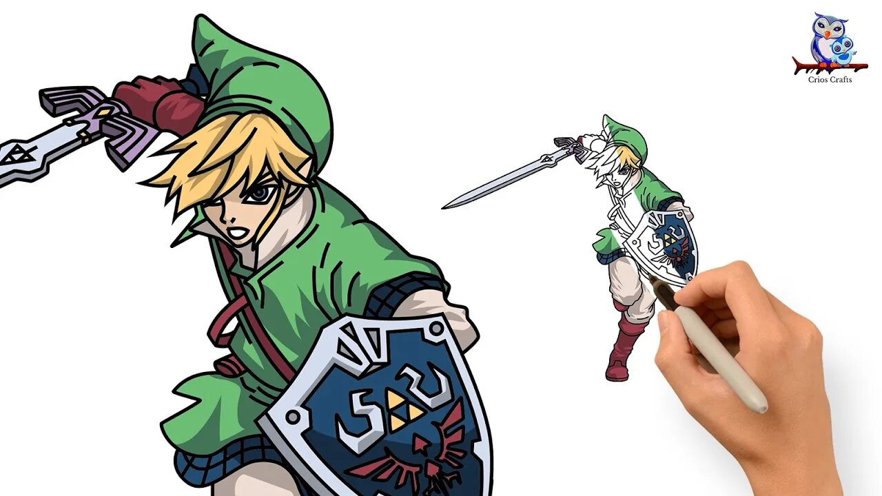 How To Draw Link The Legend of Zelda - Tutorial