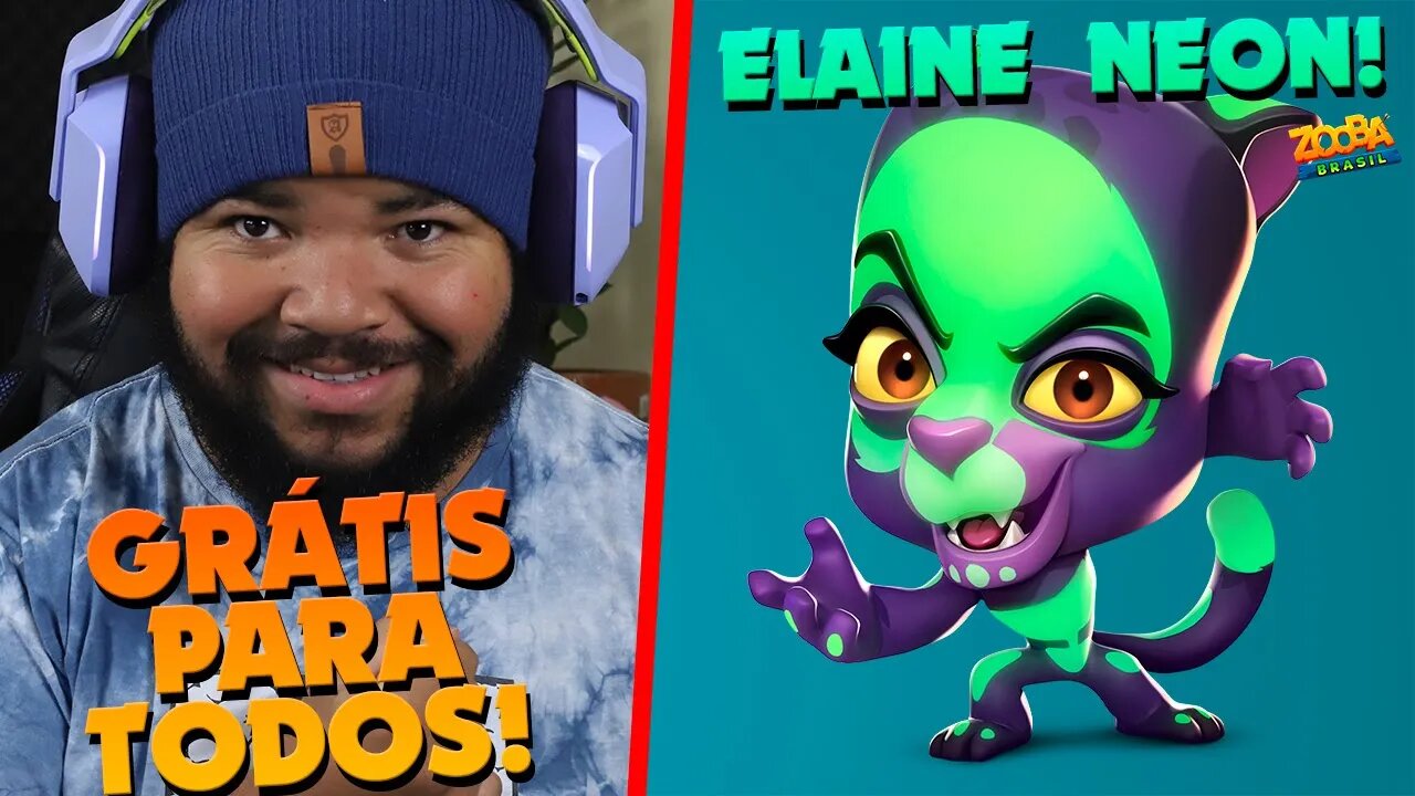 VOCÊ PODE CONSEGUIR A ELAINE + SKIN NEON GRÁTIS NO ZOOBA: Jogo de batalha Animal
