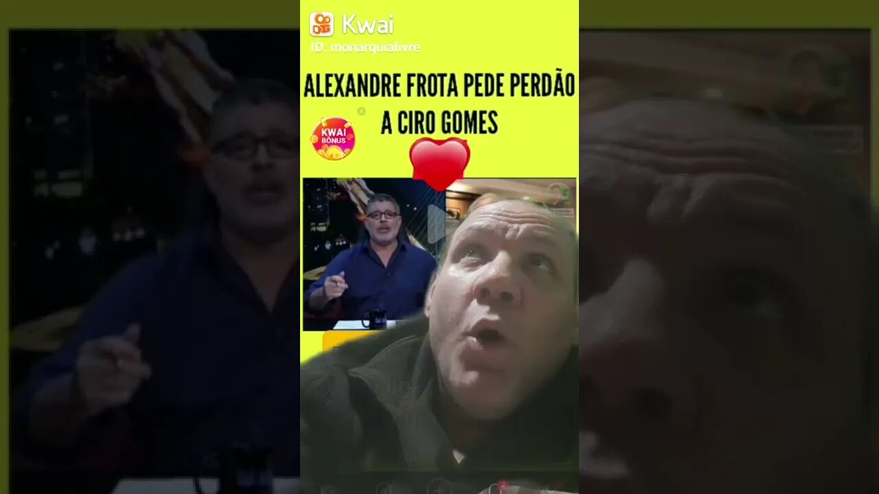 Inacreditável !! Alexandre Frota pede perdão a Ciro Gomes