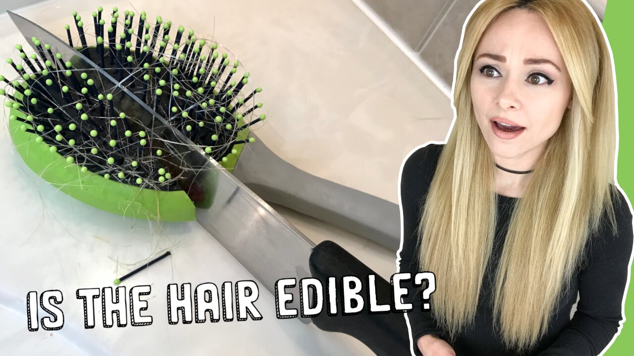 Making a CAKE of a Hairbrush with 100% Edible Hair