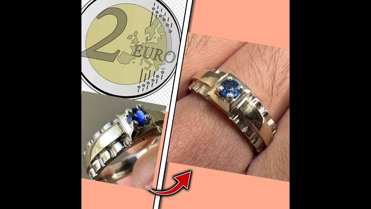 2 € convert into beutiful ring