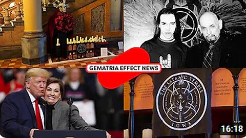 SATANIC TEMPLE DISPLAY IN IOWA BY GEMATRIA EFFECT NEWS (NUMEROLOGY)