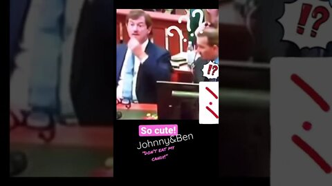 So cute! Johnny& Ben “don’t eat my candy!”