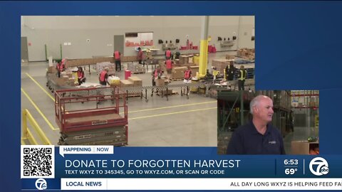 Forgotten Harvest's Tim Hudson speaks on organization's new warehouse