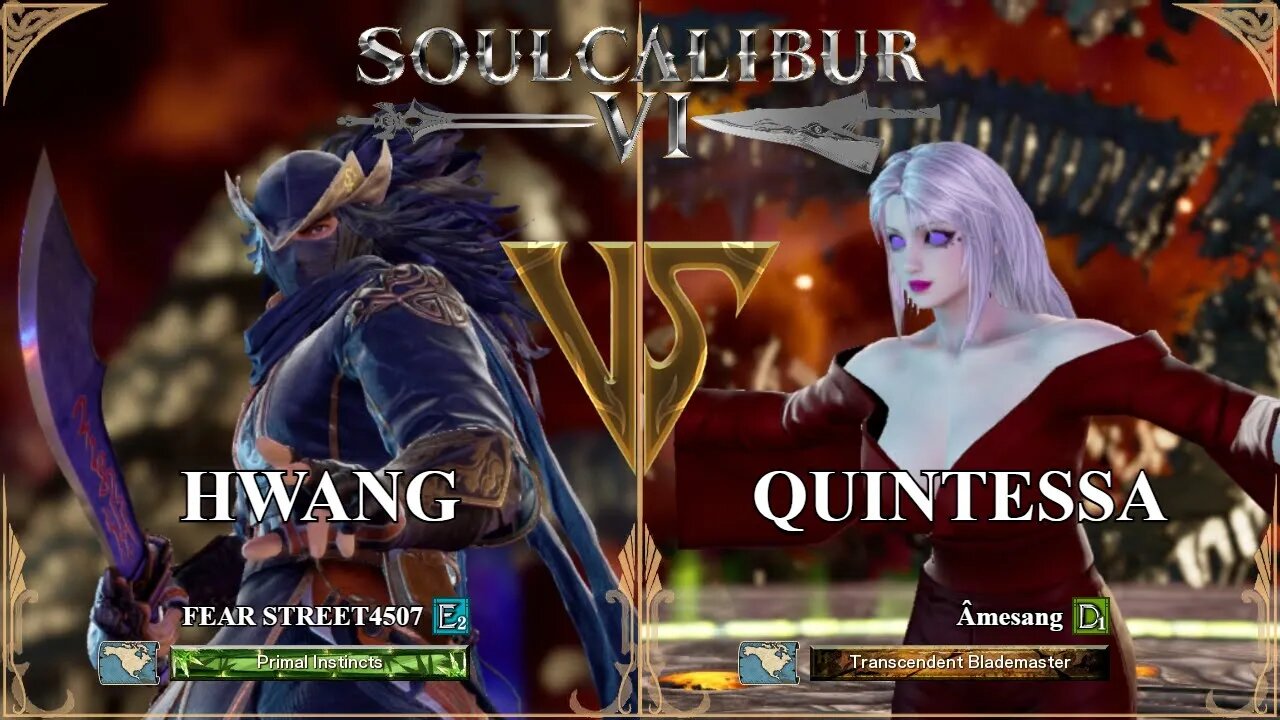 Hwang (FEAR STREET4507) VS Quintessa (Âmesang) (SoulCalibur™ VI: Online)