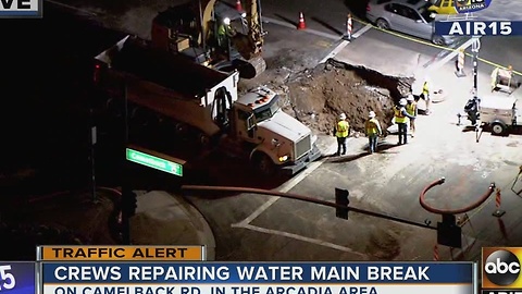 Traffic backed up in Biltmore community after water main break