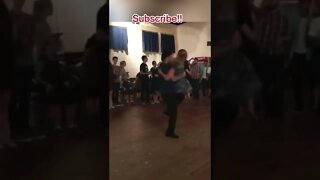 Country swing dance partner aerials || Dip to single leg spin