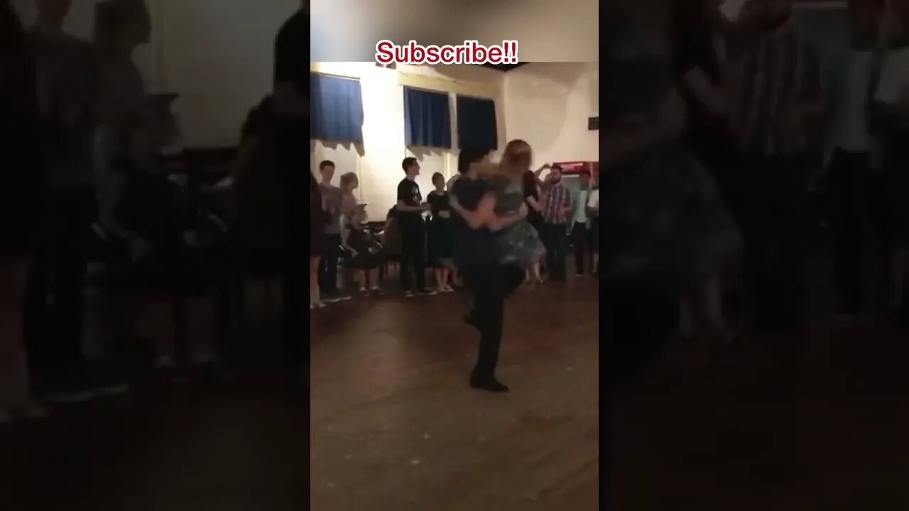 Country swing dance partner aerials || Dip to single leg spin