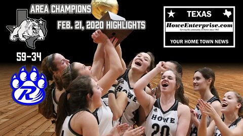 Lady Bulldogs Area Championship Highlights, 2/21/2020