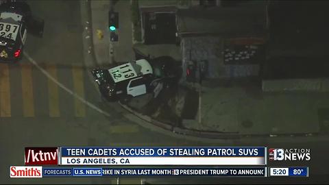 Teen cadets accused of stealing patrol cars