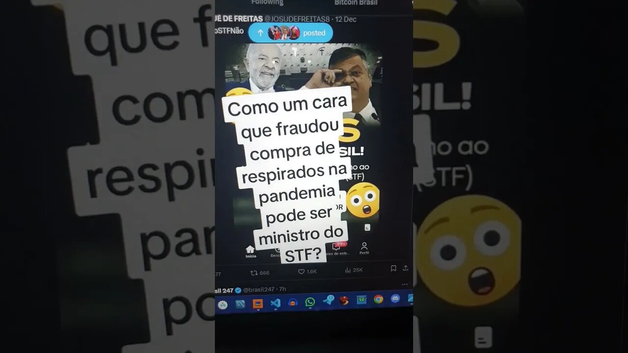 como um cara que fraudou compra de respiradores na pan ... pode ser ministro do STF ? Brasil