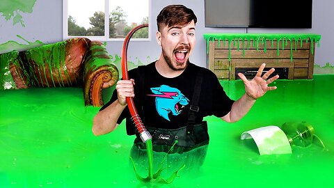 I filled my brother's house with slime and bought him a new one - MrBeast