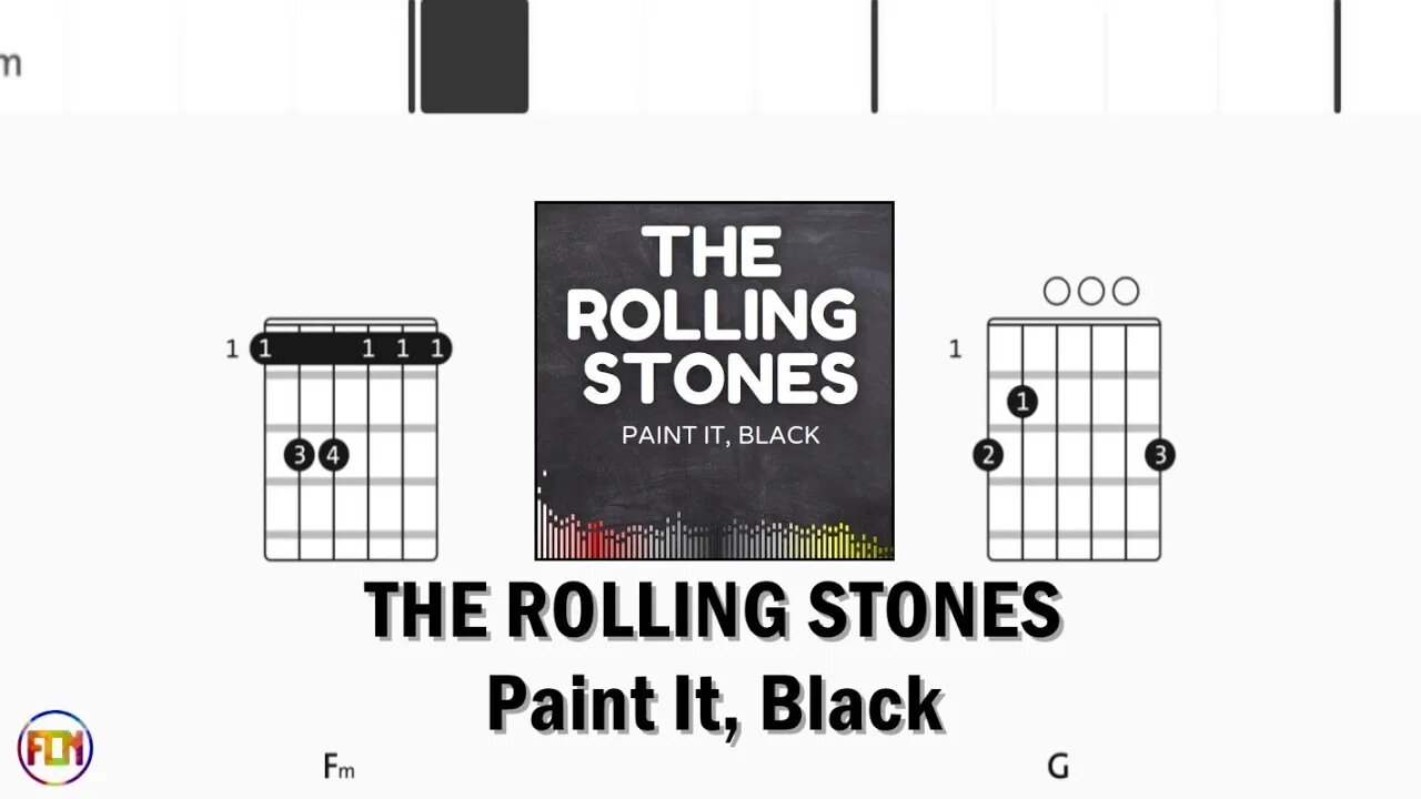 THE ROLLING STONES Paint It, Black - FCN GUITAR CHORDS & LYRICS