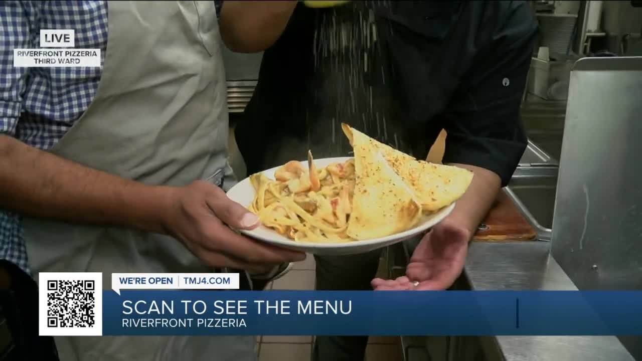 We're Open: Cooking pasta at Riverfront Pizzeria