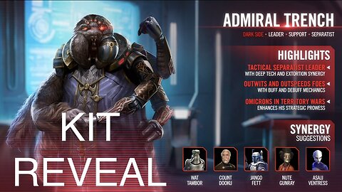 *NEW* Character Inbound: Admiral Trench Coat of ArMs | Kit Reveal | SWGOH