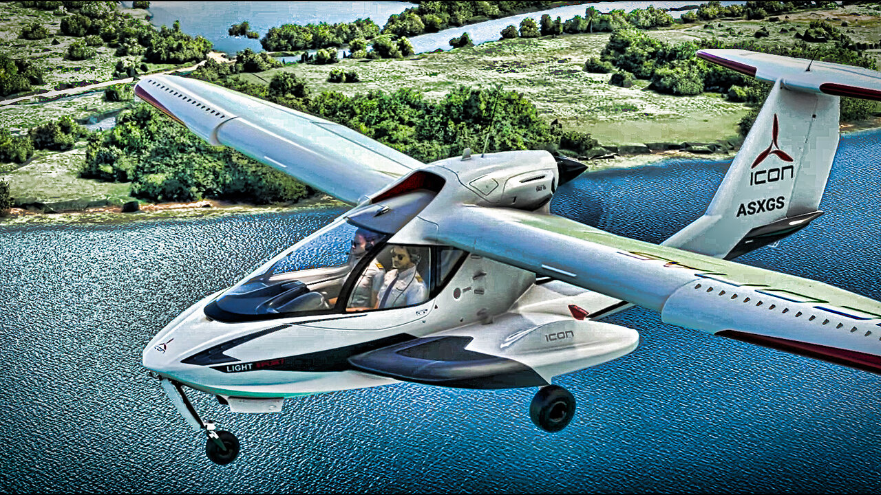 Icon A5. Under the Delaware Memorial Bridge. Landing at Philadelphia international.