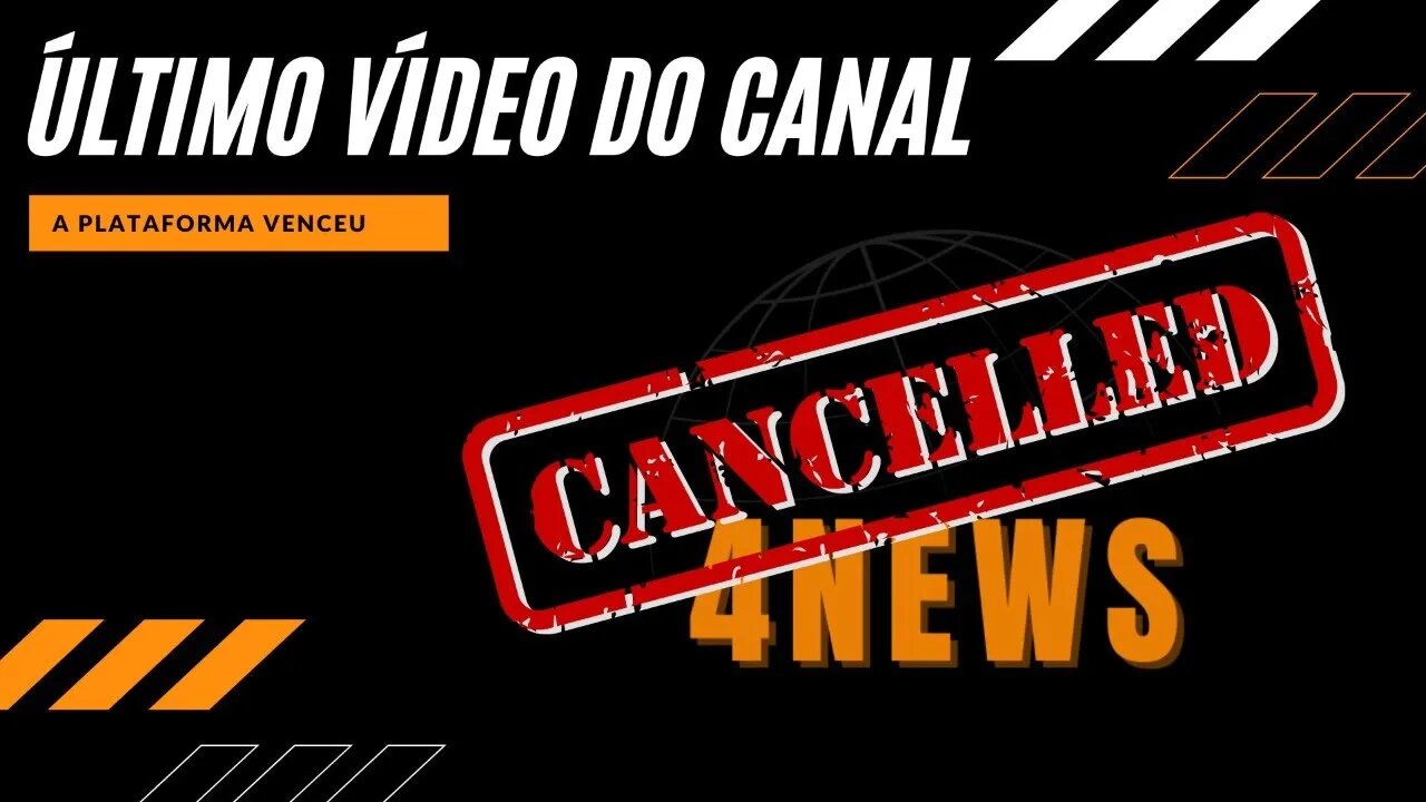 ÚLTIMO VÍDEO DO CANAL. A PLATAFORMA VENCEU.