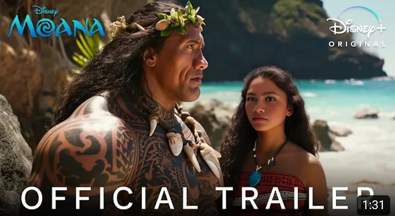 MOANA Live Action - Official Trailer (2024) Zendaya, Dwayne Johnson | Disney+