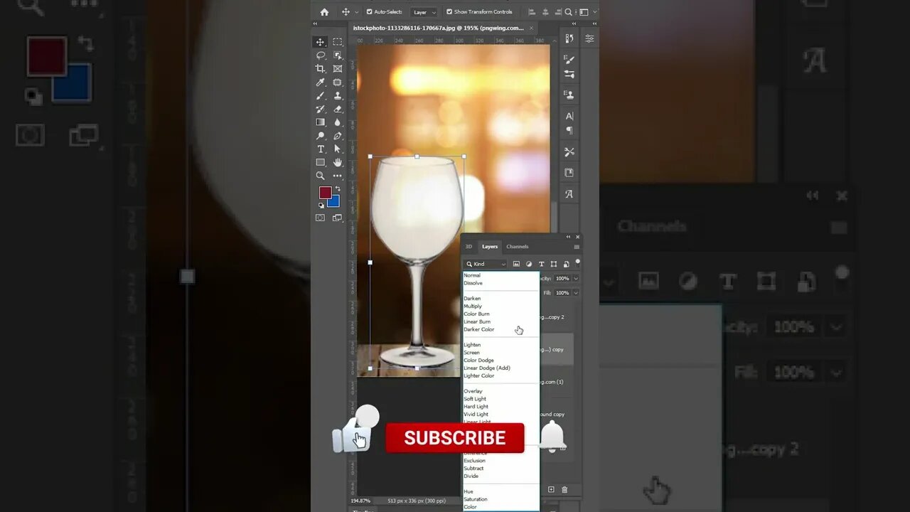 Perfect way to mask Glass in Photoshop #shorts #photoshoptutorial |#trendingshortfffff #ytshorts