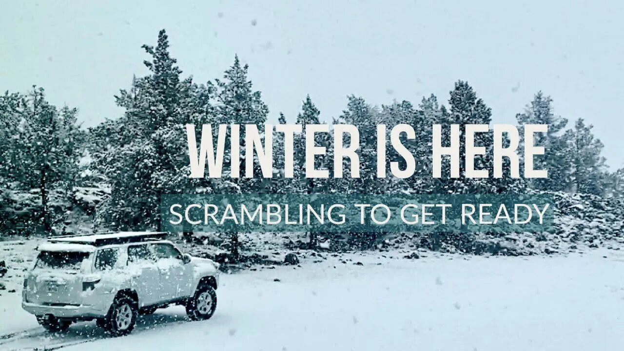 WINTER IS HERE/Scrambling to get situated for the quick weather shift