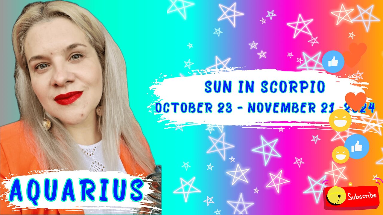 AQUARIUS - SUN IN SCORPIO OCTOBER 23 - NOVEMBER 21, 2024 #HOROSCOPE #ASTROLOGY #ELENAMINA #AQUARIUS