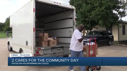 LIVE with Karen Larsen at the Food Bank for 2 Cares Day