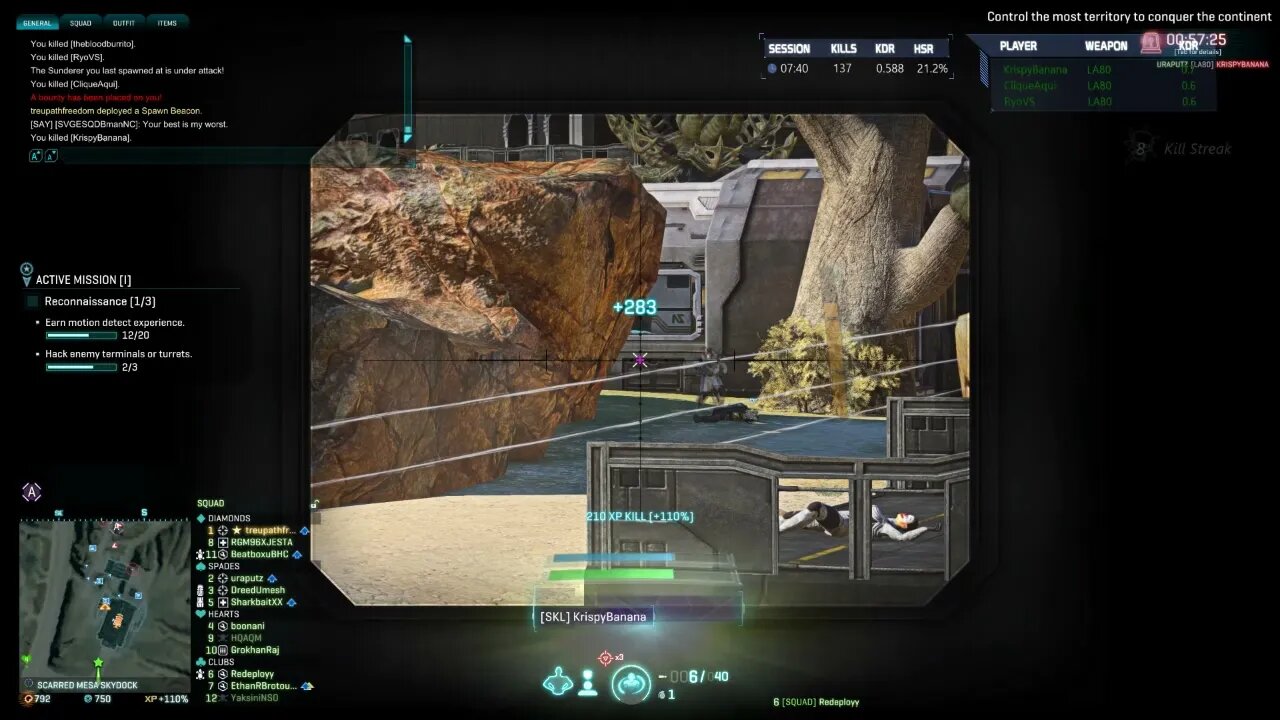 Planetside 2 blows them sideways sniper shot