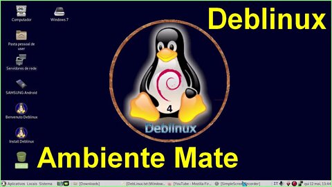 Deblinux é uma distro Italiana baseada na versão estável do Debian com Ambiente Mate