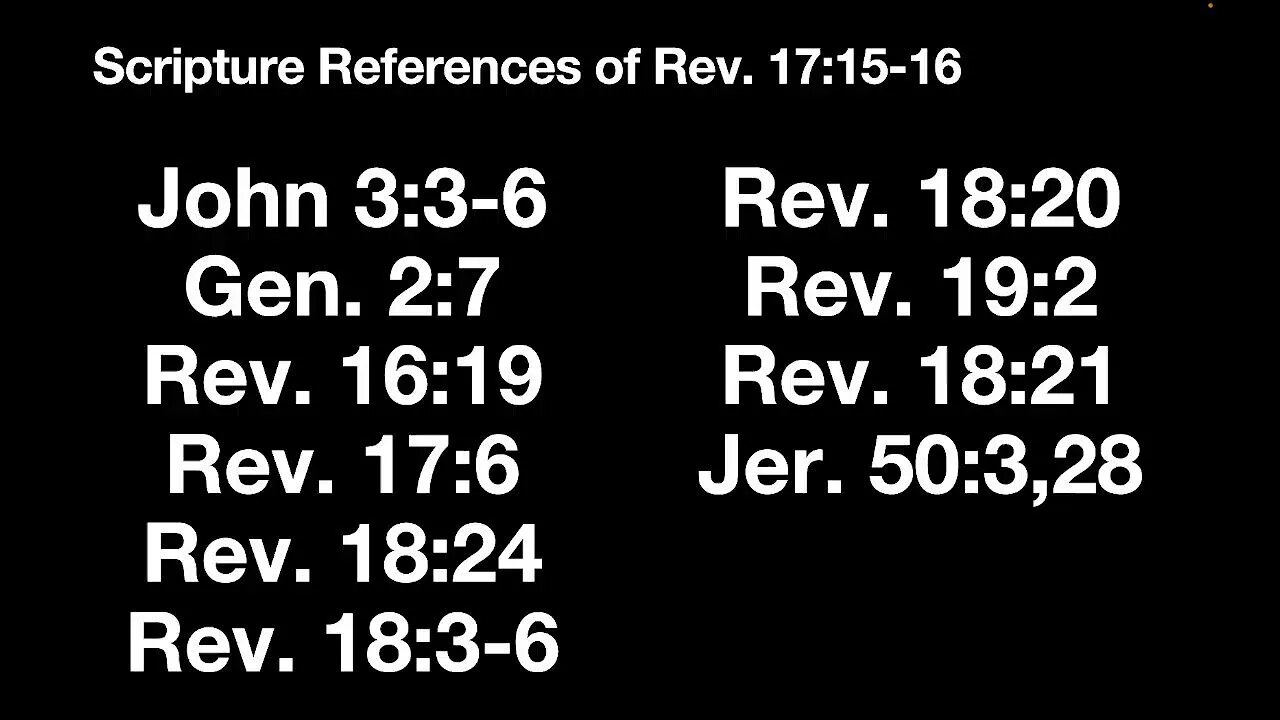 Revelation 17:15-18 (Bible Study) 10/11/23 PM