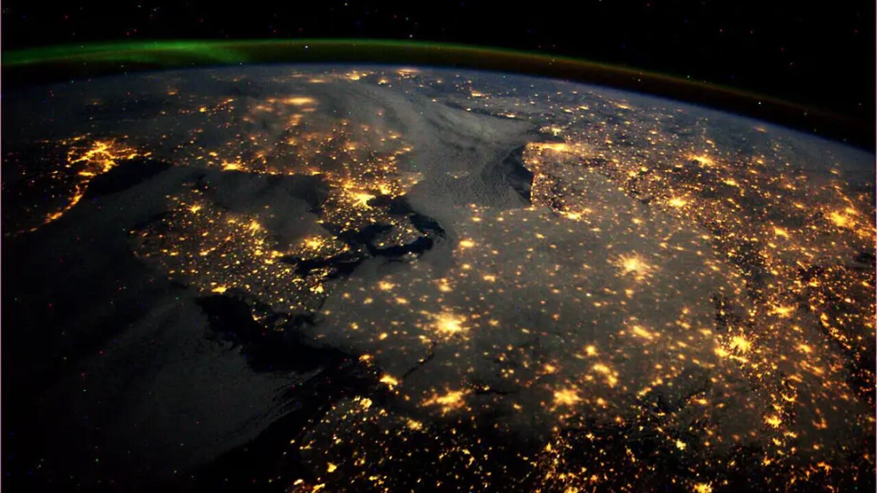 The world seen from space at night