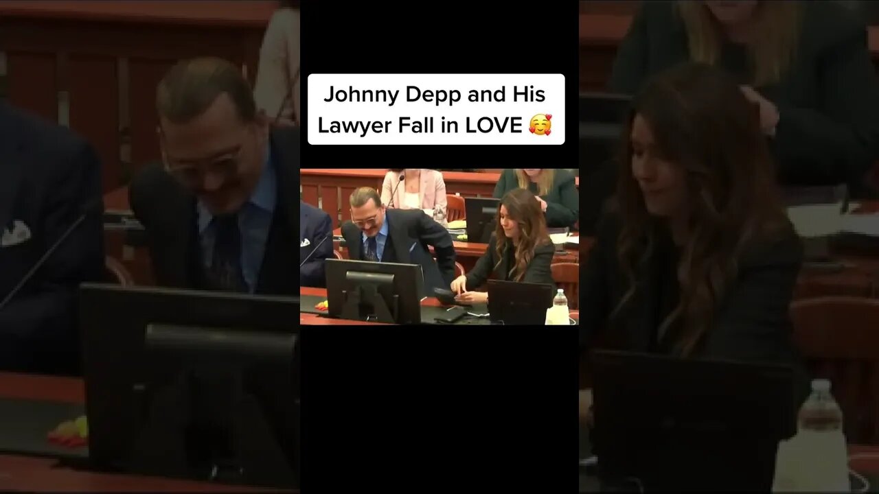 Johnny depp and his lawyer fall in love 🥹 #shorts