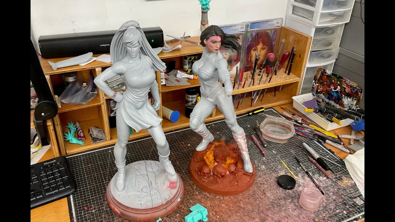 VinceVellCUSTOMS Live Stream - Back to work on Wonder Woman & Giganta