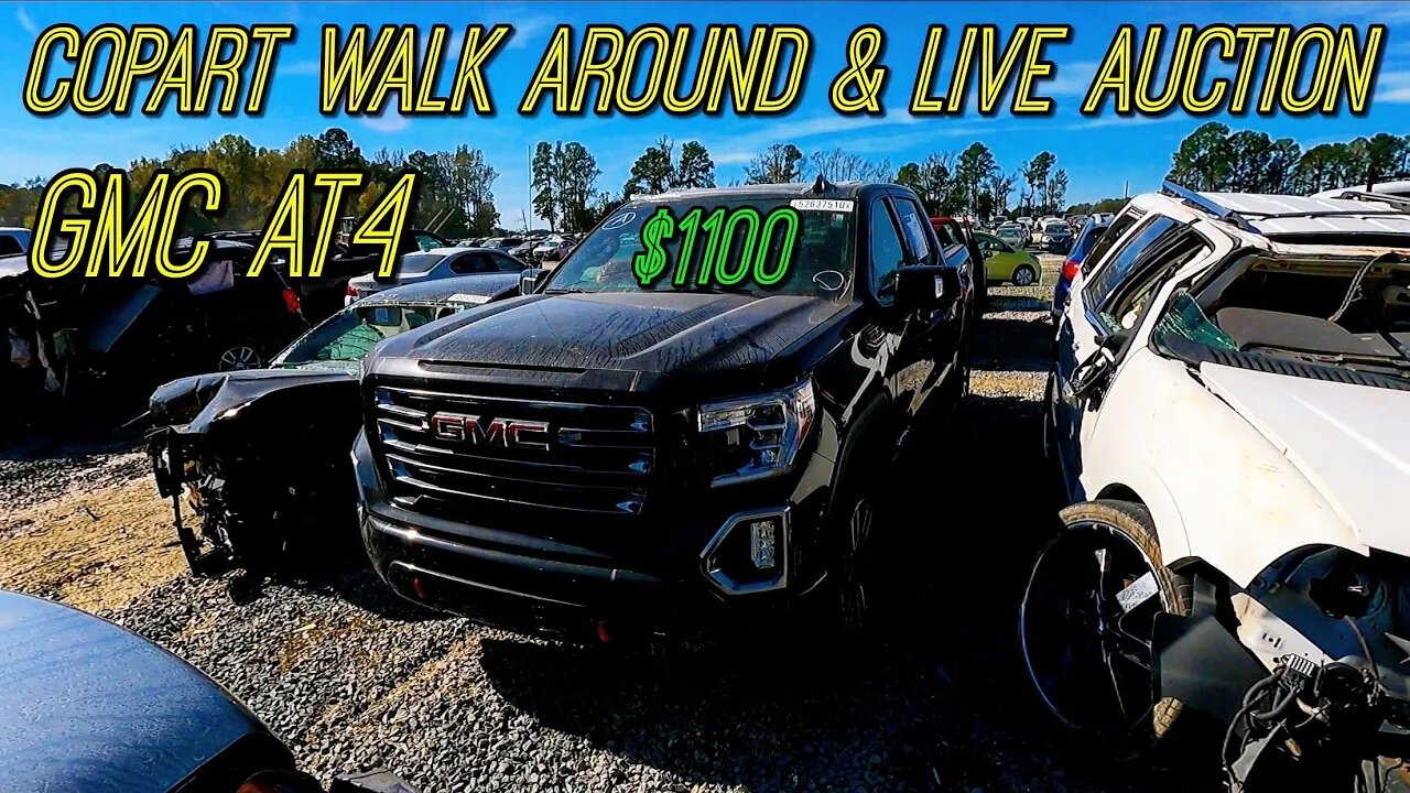 Copart Walk Around And Live Auction, GMC AT4 CHEAP!