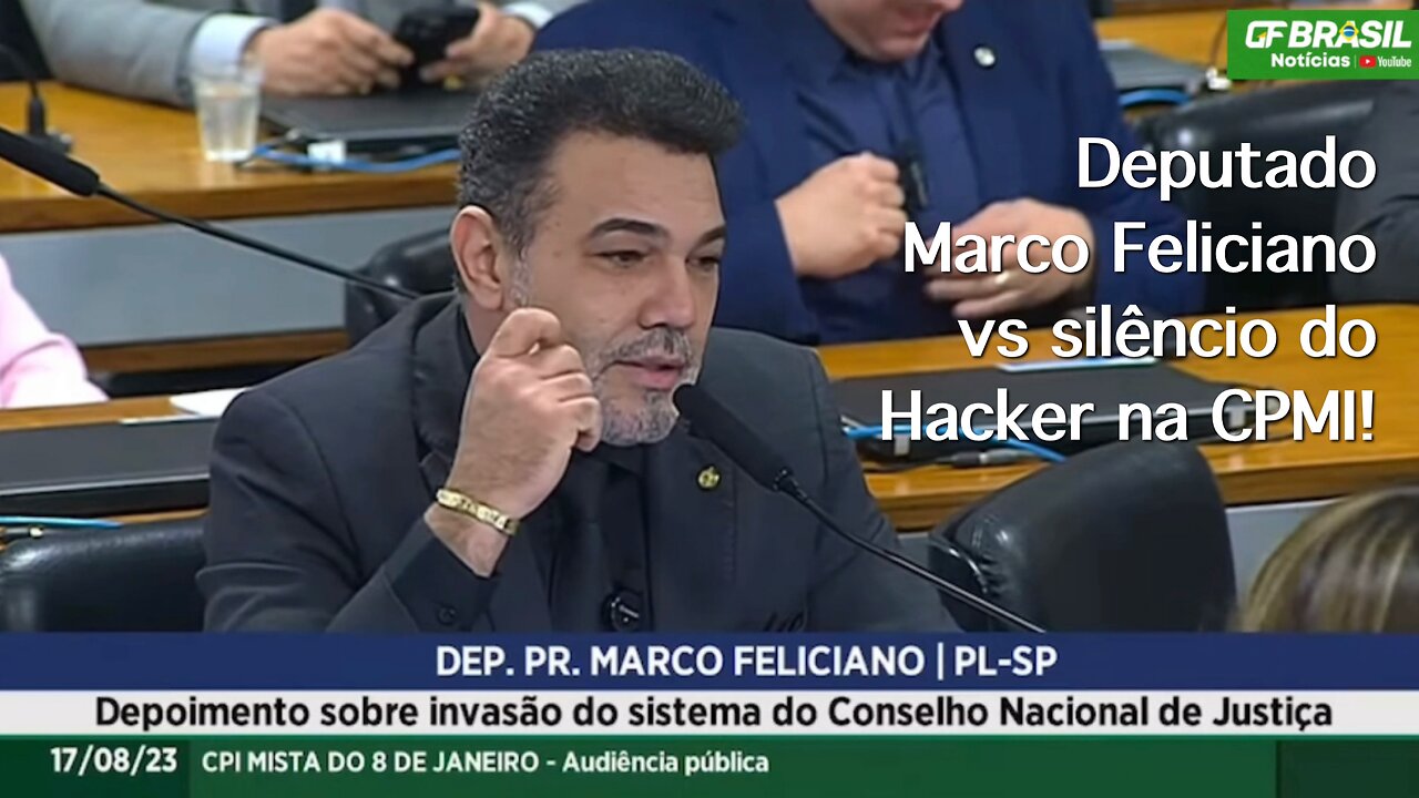 Deputado Marco Feliciano vs silêncio do Hacker, extremista de esquerda, na CPMI!