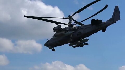 Russian Ka-52 "Alligators" Destroy Ukrainian Strongholds From A Distance Of Up To 5 km Away