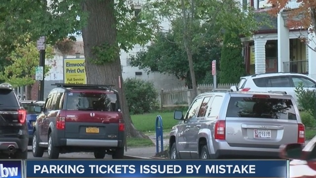 Parking tickets issued in Buffalo by mistake.
