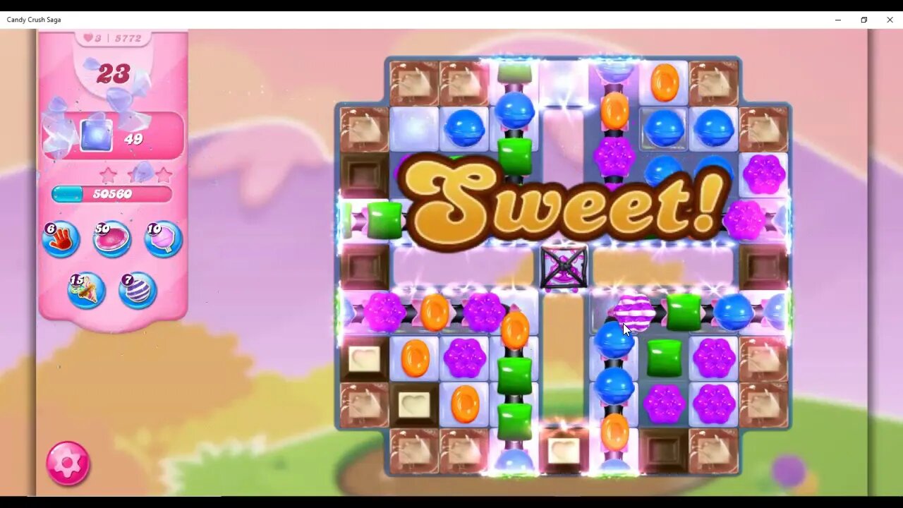 Candy Crush Level 5772 Talkthrough, 30 Moves 0 Boosters