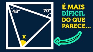 Qual é o valor de x? | GEOMETRIA PLANA: ÂNGULOS e TRIÂNGULOS