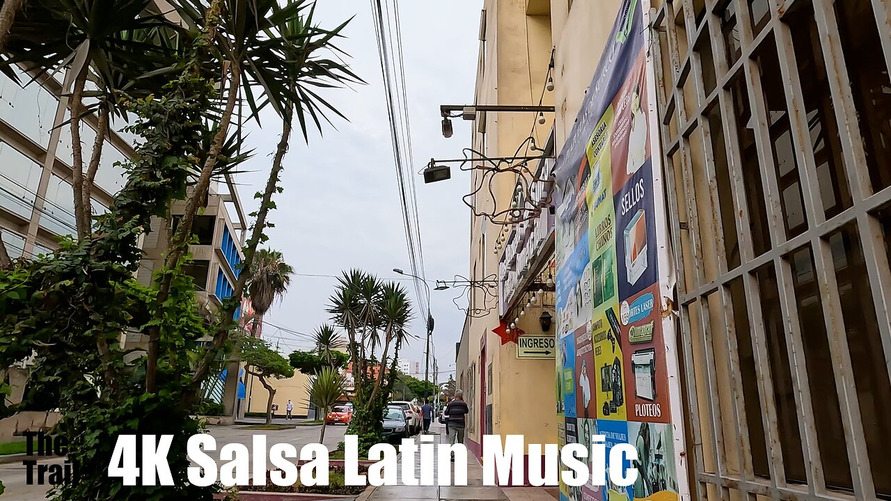 4K Salsa Latin Music - Cada Día | Peru | Walk Lima Santiago de Surco Ca Aldabas | 20230103