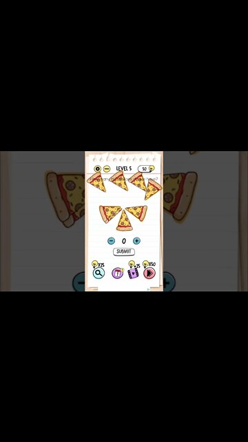 Brain Test Tricky Puzzles Level 5 How many pizza slices do we have?