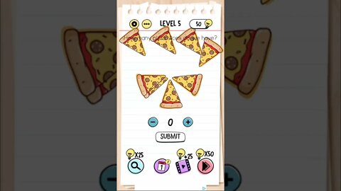 Brain Test Tricky Puzzles Level 5 How many pizza slices do we have?