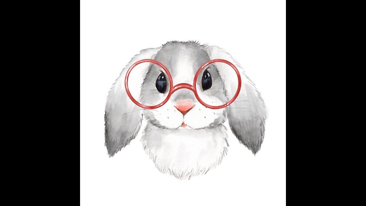 Cute Bunny With Eye glasses