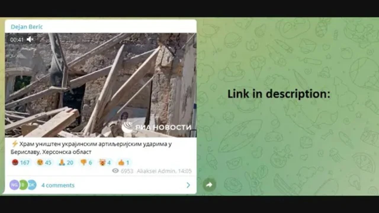 Ortodox temple destroyed by Ukrainian artillery strikes