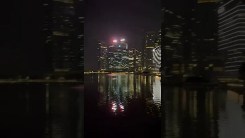 鱼尾狮夜景